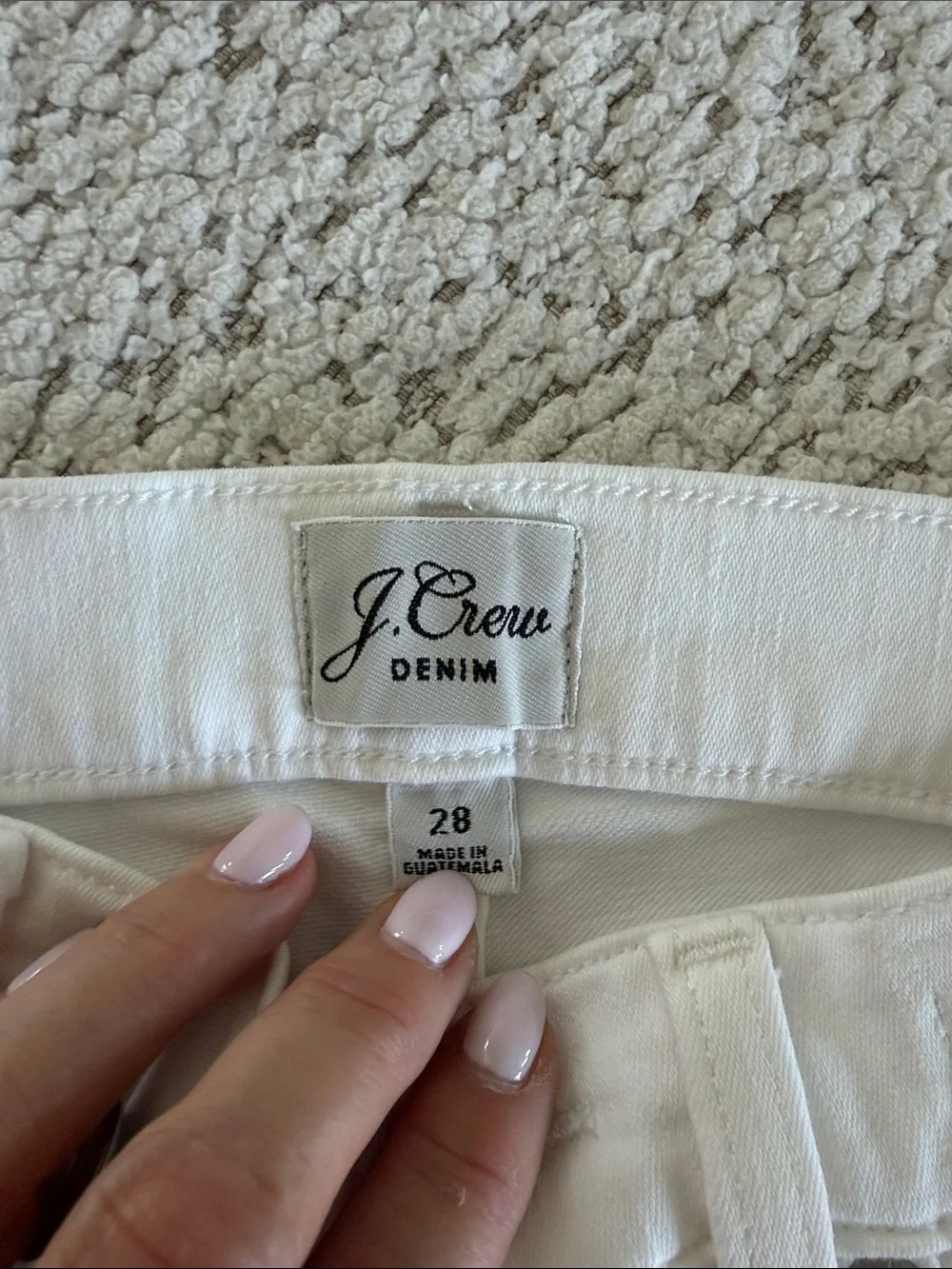 J. Crew White Skinny Jeans - Stretch Denim Slim Fit Toothpick
